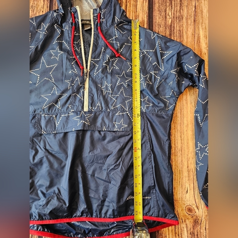Eddie Bauer Women's Size Medium Anorak Rain Pullover Packable Lightweight Star - Picture 12 of 12